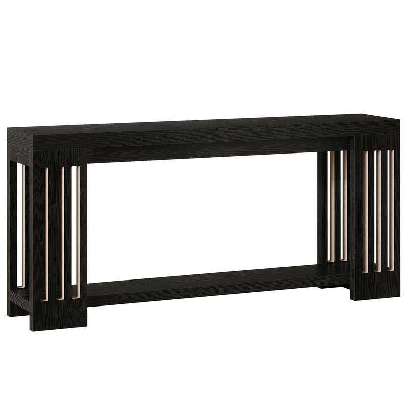 70.9-Inch Console Table, 2-Tier Sofa Table, Long Entryway Table for Living Room, Hallway, Entrance, Foyer
