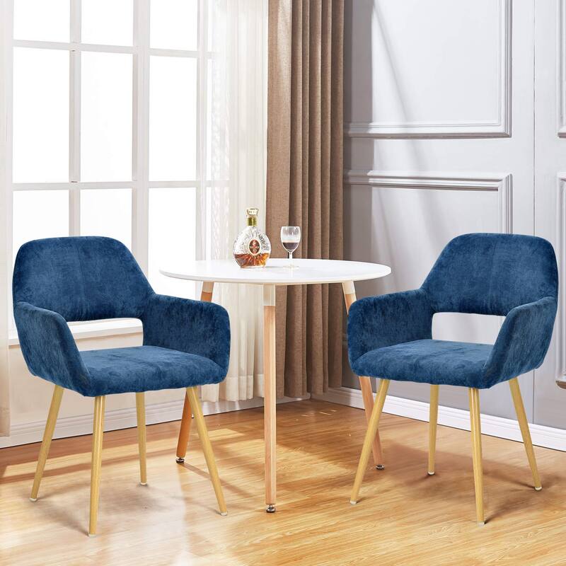 Homy Casa Scandinavian Design Cute Task Accent Office Chair - Dark Blue/Fabric