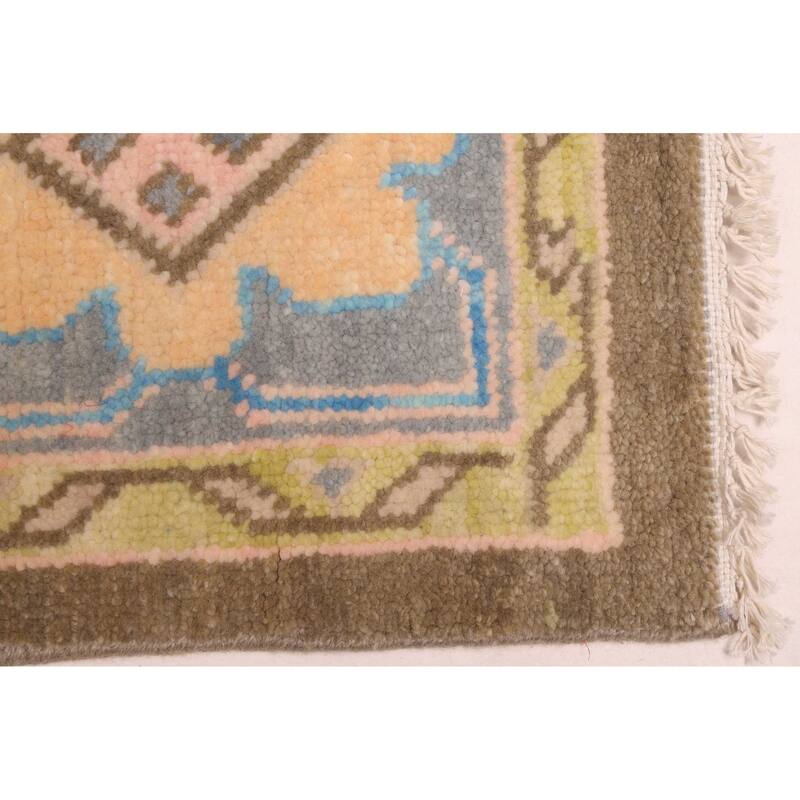 ECARPETGALLERY Hand-knotted Modern Oushak Brown Wool Rug - 7'11 x 9'11