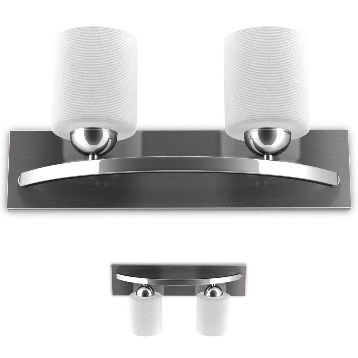 Shop 2 Light Glass Wall Sconce Pendant Lamp Shade Cover Fixture Vanity Sliver Overstock 16639875