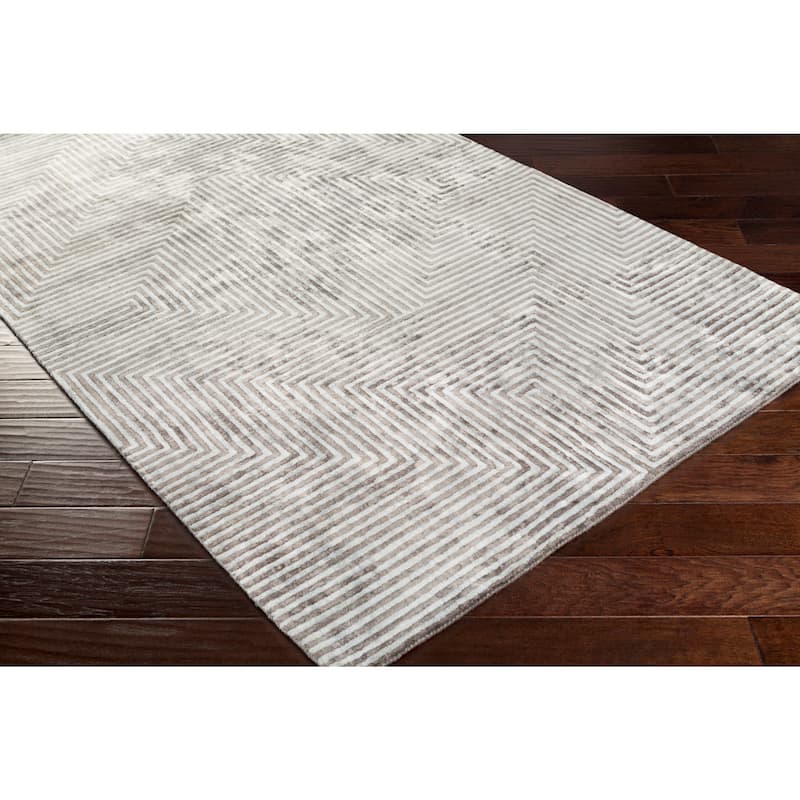 Fazeley Handmade Geometric Viscose Area Rug