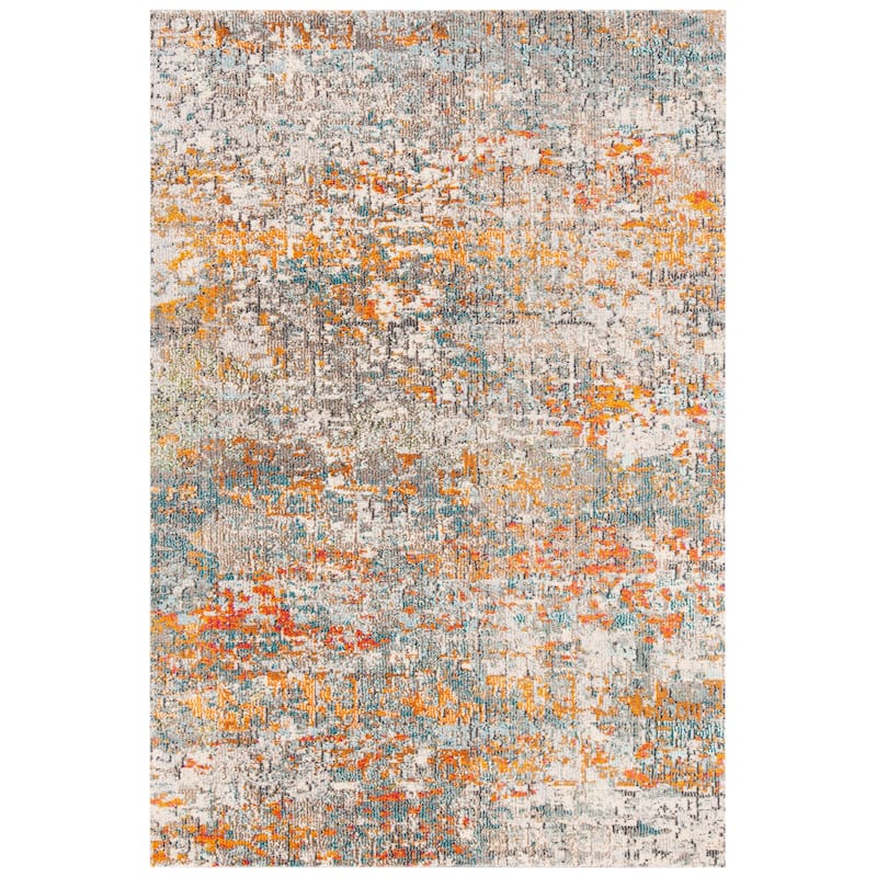 SAFAVIEH Madison Loane Modern Abstract Rug - 2'2" x 4' - Grey/Orange