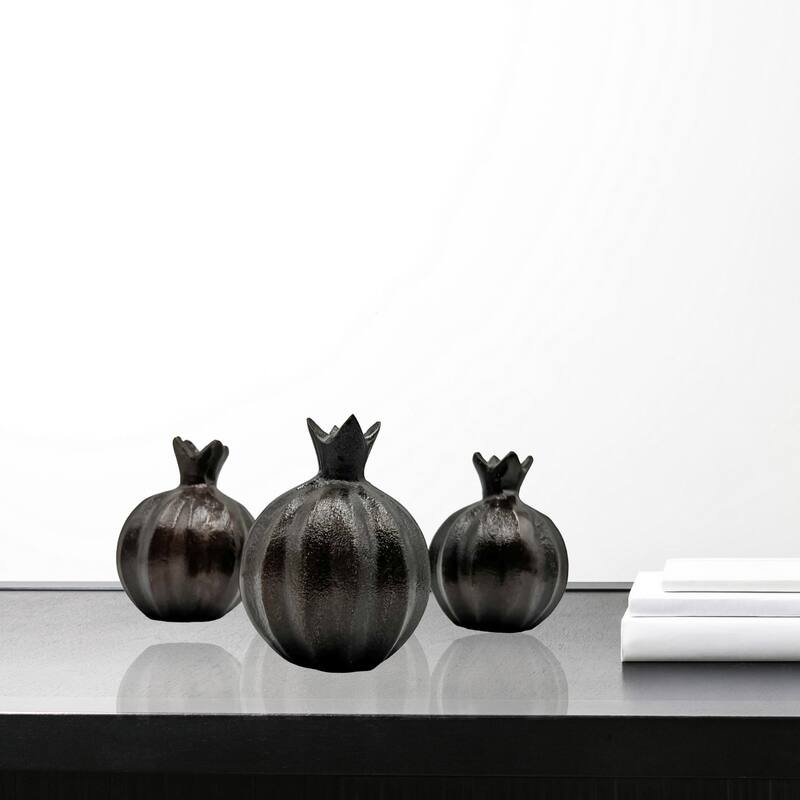 6 Inch Tall Decorative Handmade Aluminum Pomegranate Flower Vase