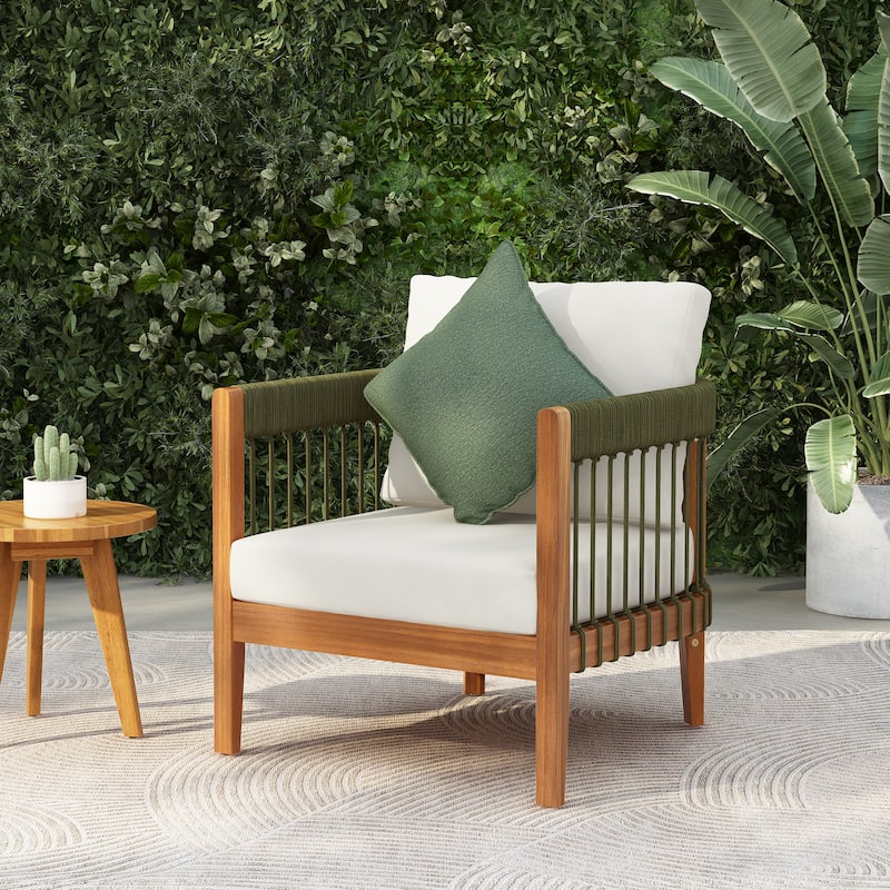 Christopher Knight Home - Jayson Acacia Wood Outdoor Club Chair