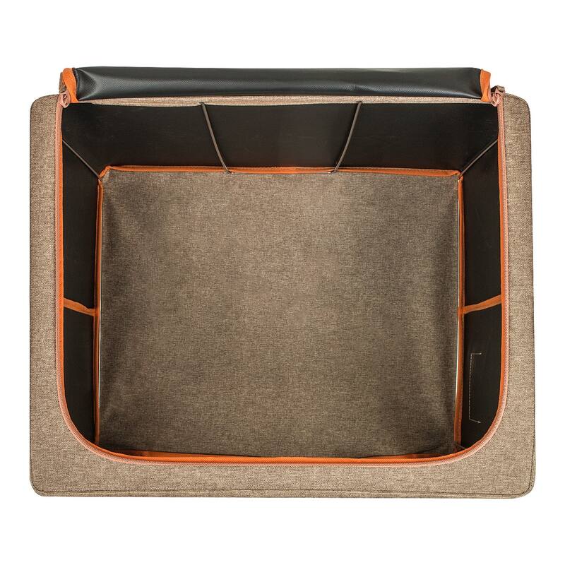 Storage Bins, Foldable Stackable Container Organizer Set with Large Window & Carry Handles