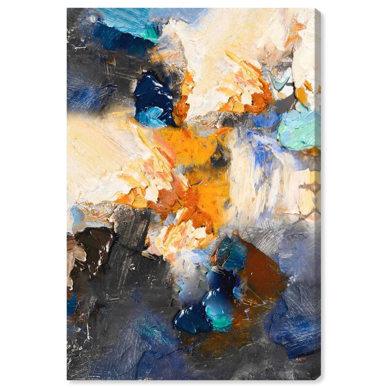 Wynwood Studio Abstract Expressive II White and Vanilla Modern & Contemporary Wall Art Canvas Print