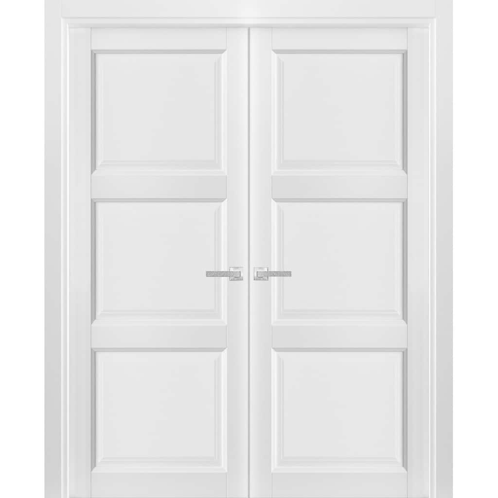 Solid French Double Doors / Lucia 2661 White