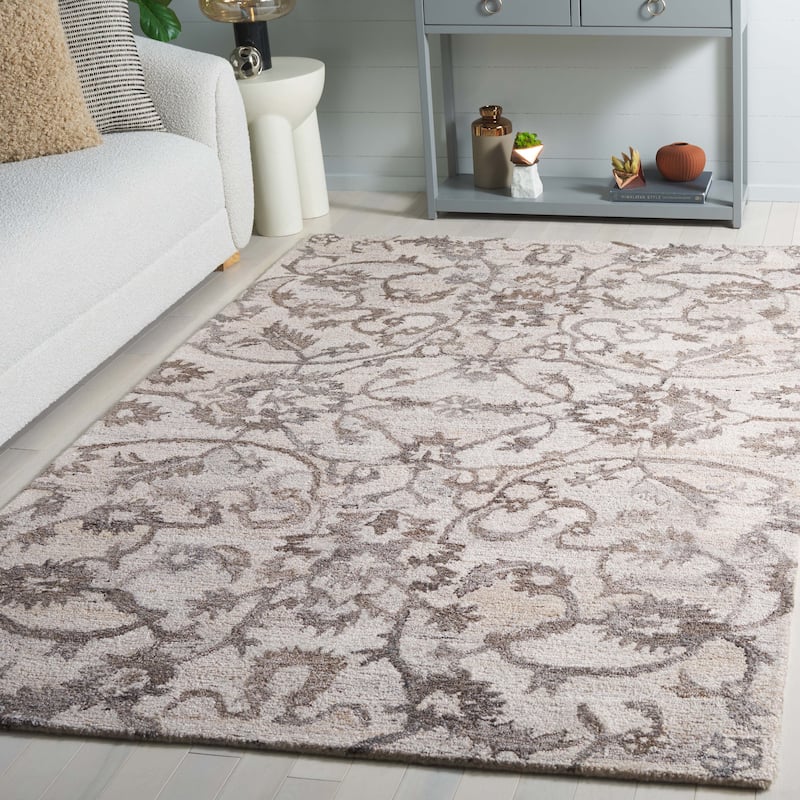 SAFAVIEH Handmade Anatolia Liilia Rug - 5' x 8' - Ivory/Brown