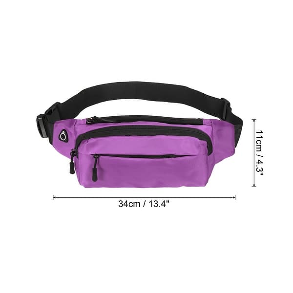dimension image slide 1 of 7, Fanny Pack, Adjustable Belt Bag for Men and Women for Hiking