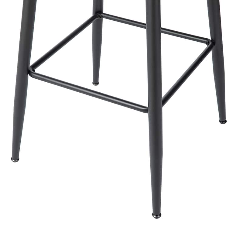 Glitzhome Set of 2 or 4 Modern Fabric Swivel High Bar Stool with Tapered Metal Legs