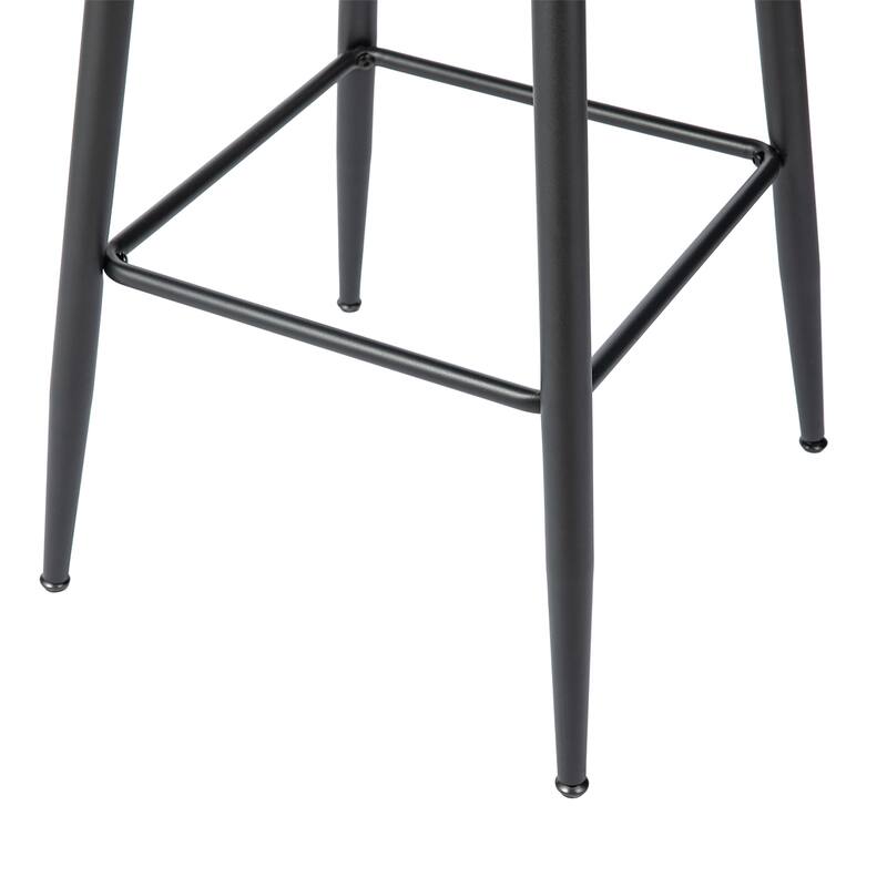 Glitzhome Set of 2 or 4 Modern Fabric Swivel Counter or High Bar Stool with Tapered Metal Legs