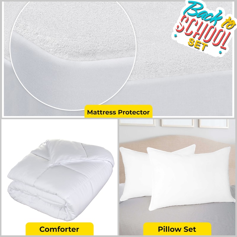 Superior Basics Bedroom Set, Stress-Free Room Sets, Twin/ Twin XL, White - Twin - Twin XL