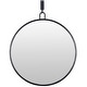 preview thumbnail 1 of 9, Varaluz Stopwatch Round Accent Mirror - 30"W x 30"H - Black Black