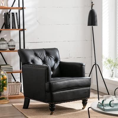 Modern Accent Chair for Living Room,PU Leather Club Chair 3 Color