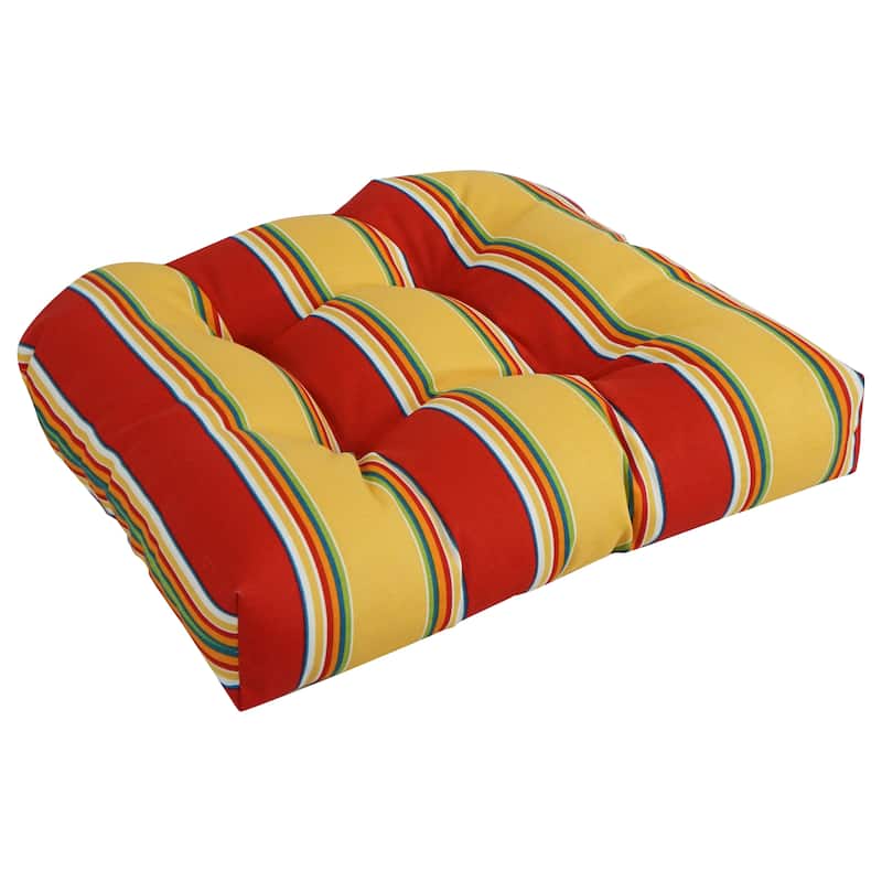 19-inch Rounded Back Indoor/Outdoor Chair Cushions (Set of 2) - 19" x 19"
