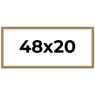 48x20 Frame Red Solid Wood Picture Frame Width 1.75 Inches | Interior Frame Depth 1 13/16 Inches