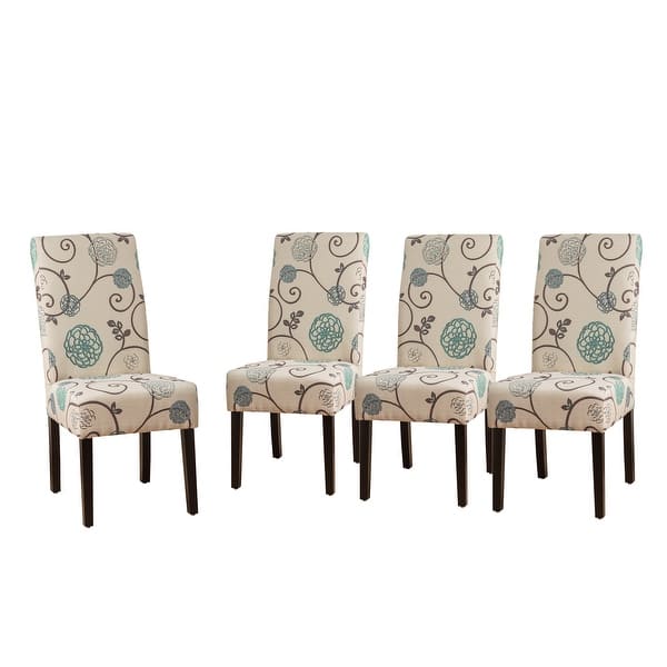 Pertica Patterned Upholstered Dining Chairs Set Of 4 By Christopher Knight Home On Sale Overstock 31294607