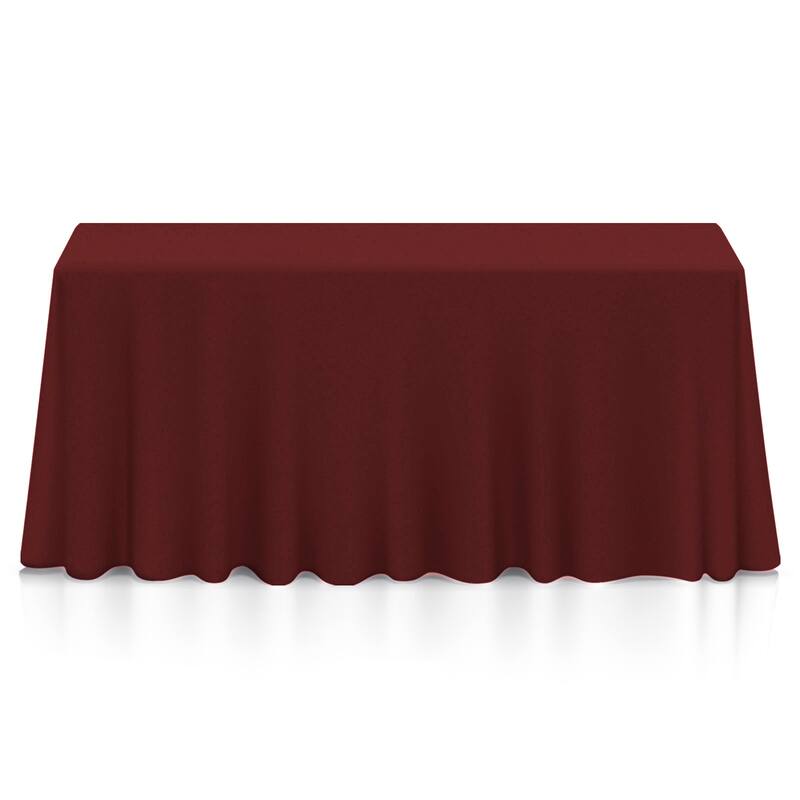 5pk 90 x 132in Polyester Tablecloths for Weddings Burgundy - Set of 5