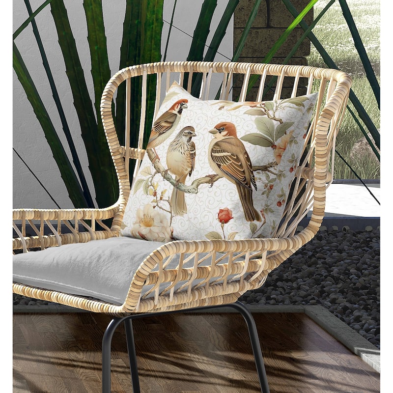 Branch Buddies Indoor/Outdoor Reversible Throw Pillow Pink and Green