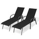 preview thumbnail 27 of 62, Set of 4 Lounge Chairs Outdoor Chaise Lounge with Arms and Adjustable Back