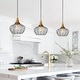 preview thumbnail 3 of 11, Alisar Modern Farmhouse Black Lantern Metal Kitchen Island Wire Pendant - D10" x H73"