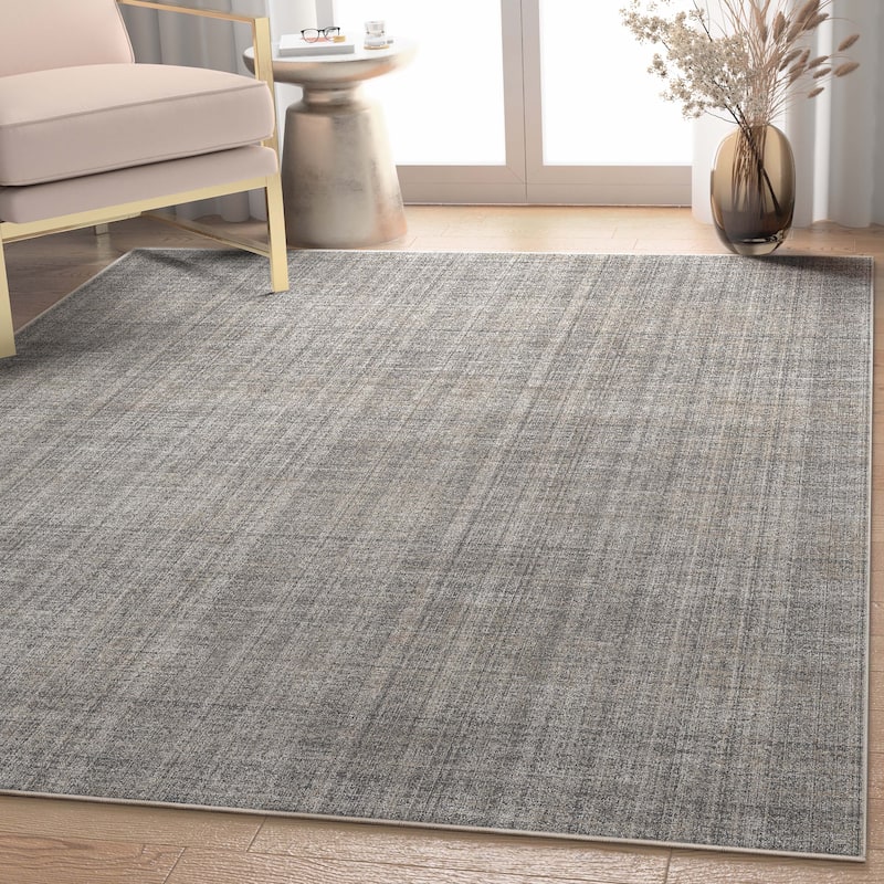 Well Woven Abstract Burst Retro Plaid Flat-Weave Machine Washable Area Rug