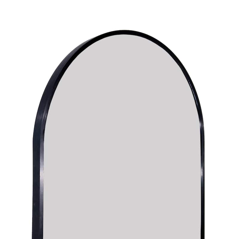 Black Metal Arch Stand Full Length Mirror