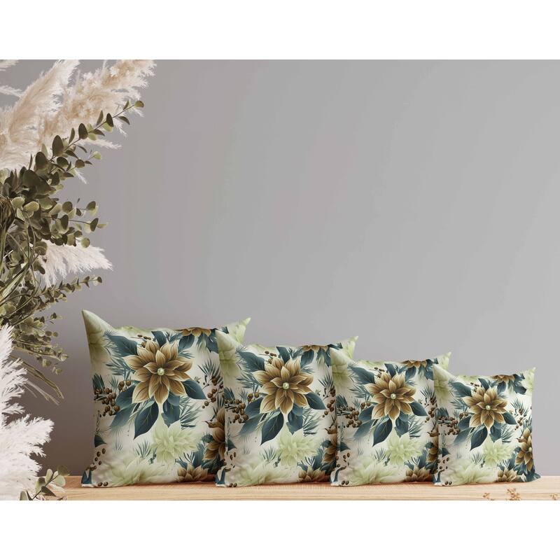 Holiday Sparkle Faux Suede Reversible Throw Pillow Blue and Coffee