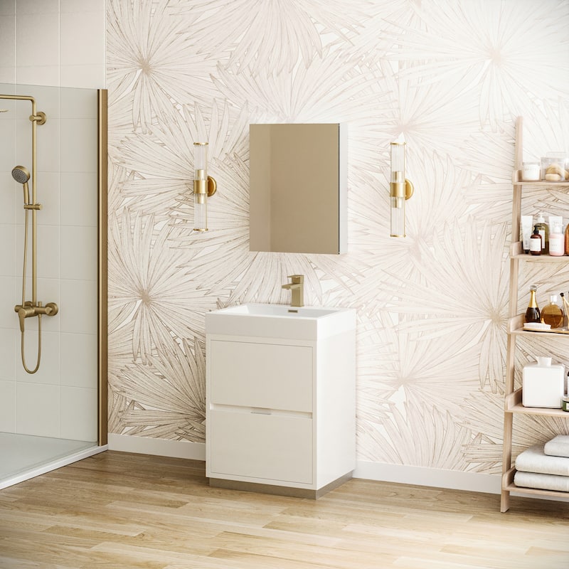 Fresca Senza 24" Single Vanity Set with Wood Cabinet and Acrylic