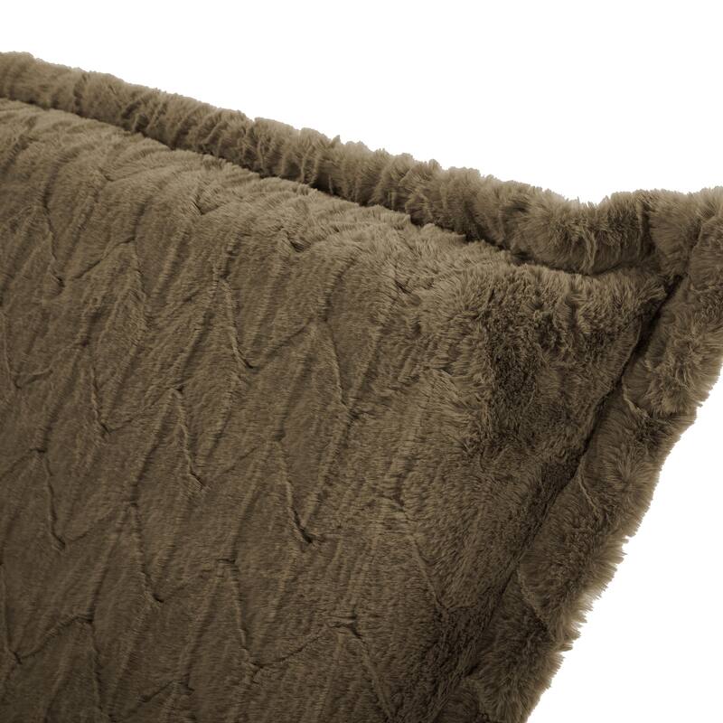 Allan Andrews Scroll Puff Rocker with Titanium Frame, Angora Collection