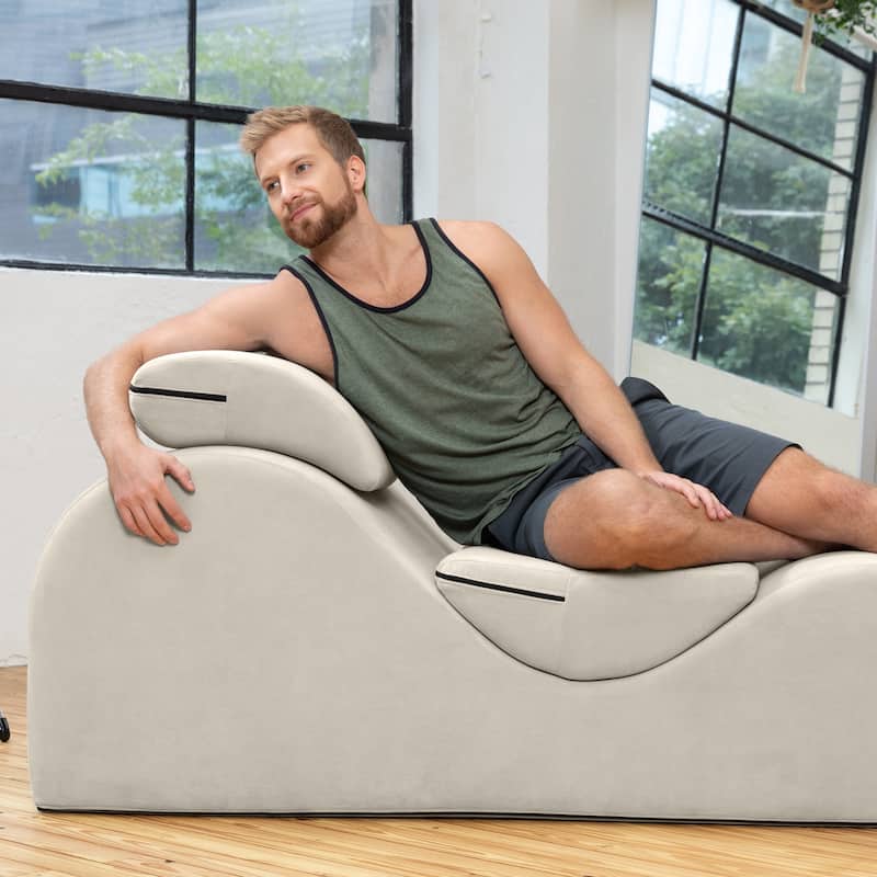 Avana Luvu Lounger - Chaise Lounge Chair for Yoga, Exercise, Stretching, Massage and More - High Density Foam Core