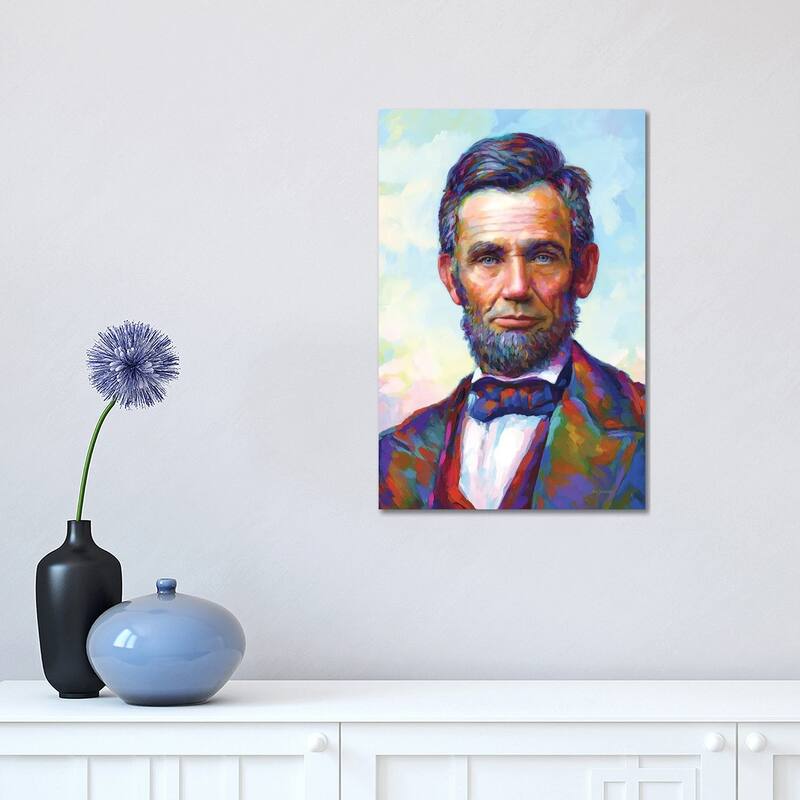 iCanvas "Abraham Lincoln II" by Leon Devenice Canvas Print - 18x12x1.5