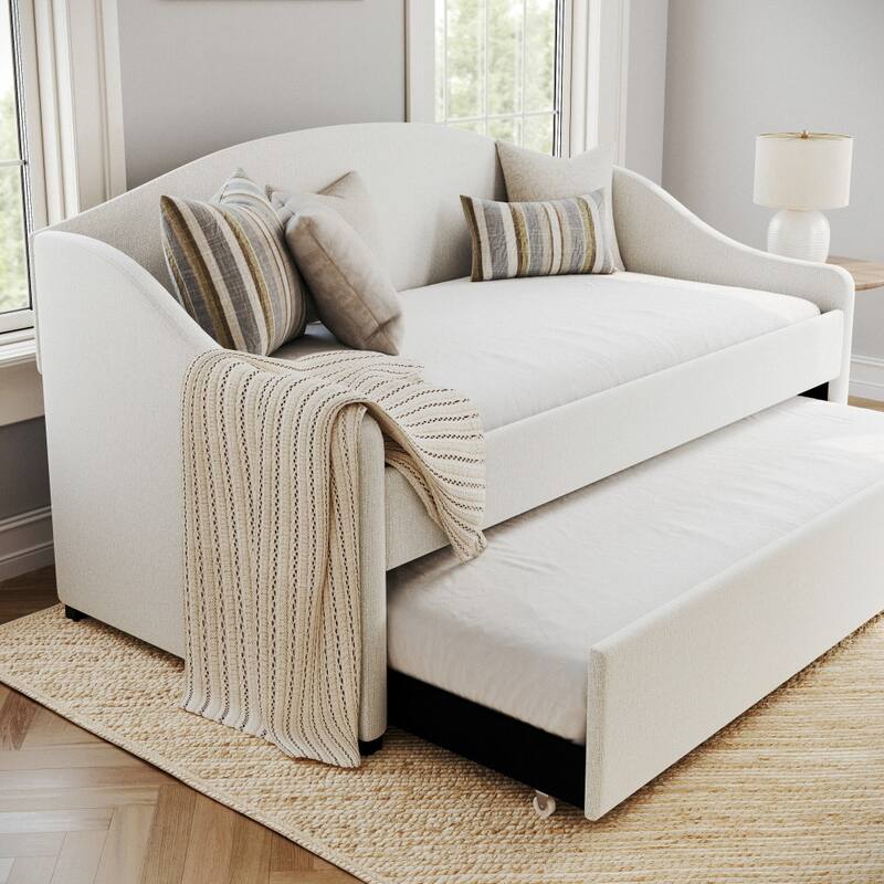 Martha Stewart Daybed with Rear Siderail and Pull-Out Trundle