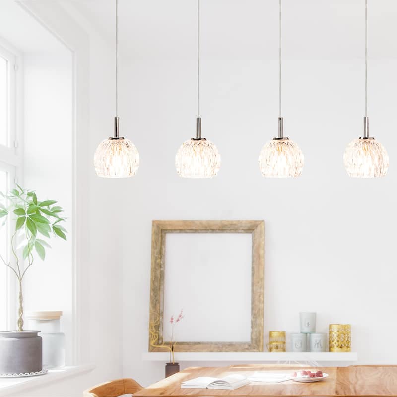 SAFAVIEH Lighting Mura Pendant - 30.5"x4.5"x11.25-79.25" - Antique White - 31Wx5Dx79H