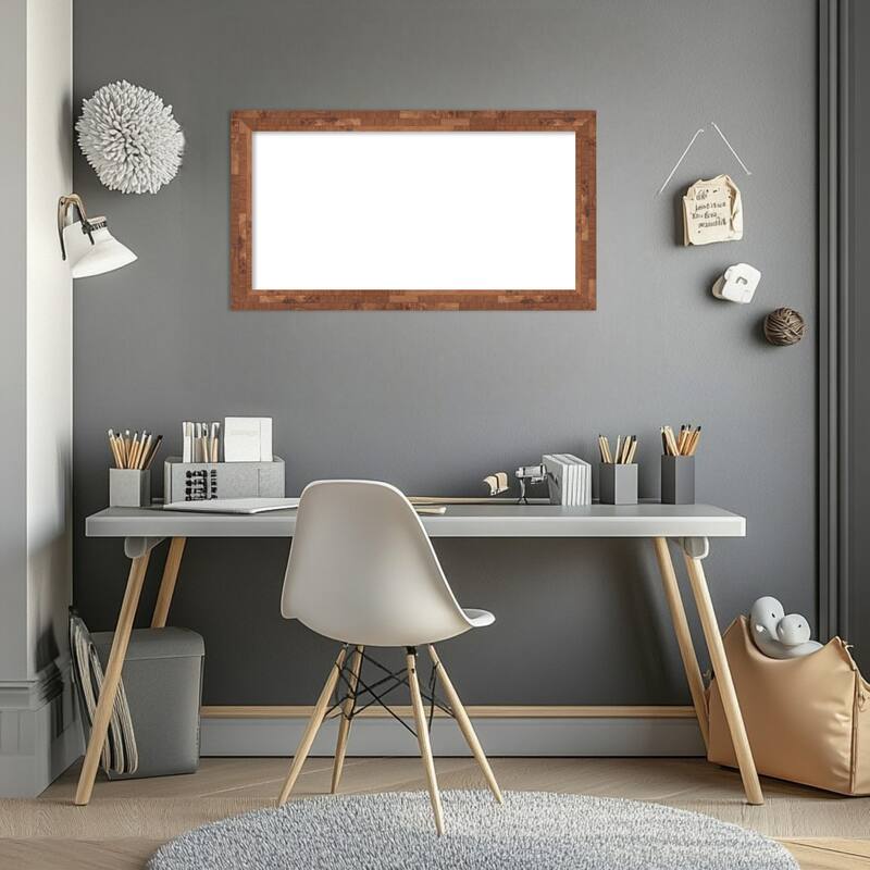 Amanti Art Fresco Dark Walnut Framed Dry Erase Magnetic Board