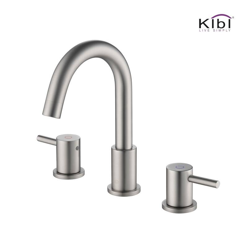 Circular 8-inch Widespread Basin Faucet - Brush Nickel