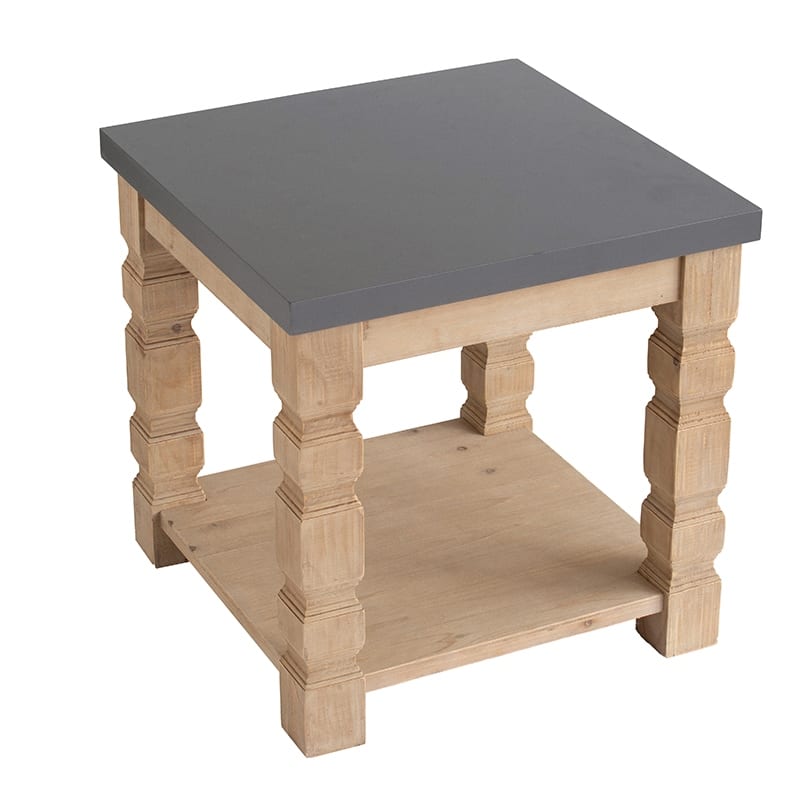 23.8x23.8x24" Side Table,Living Room Corner Table Easy Assemble