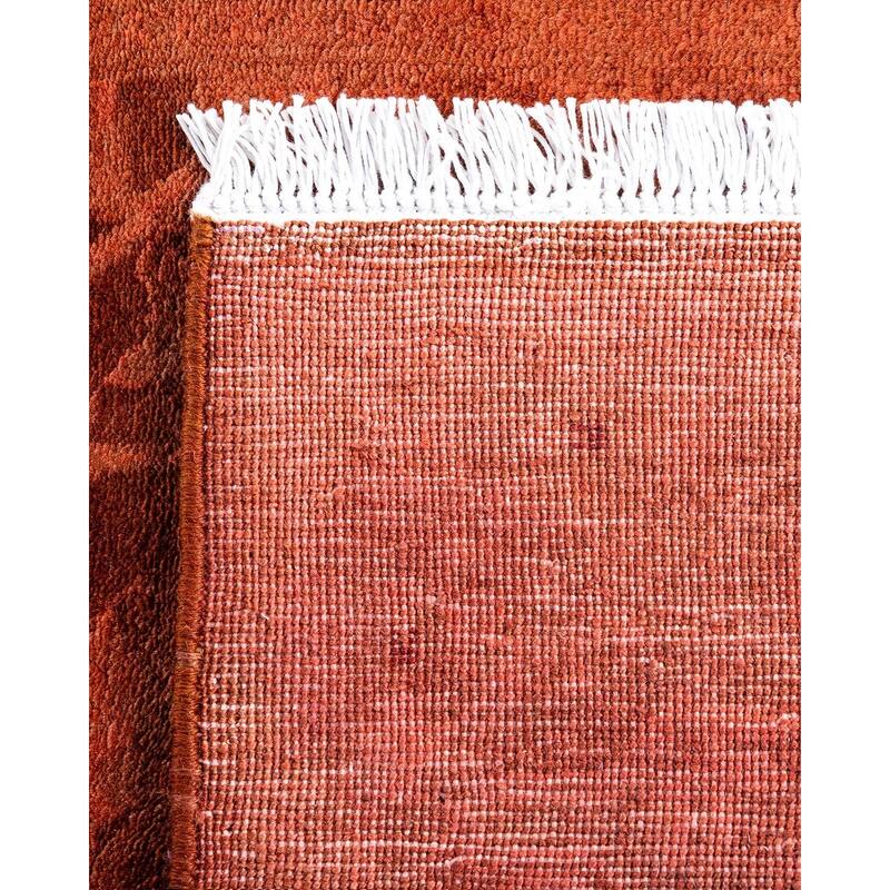 Contemporary Overdyed Wool Hand Knotted Runner - 2' 6" x 16' 4"