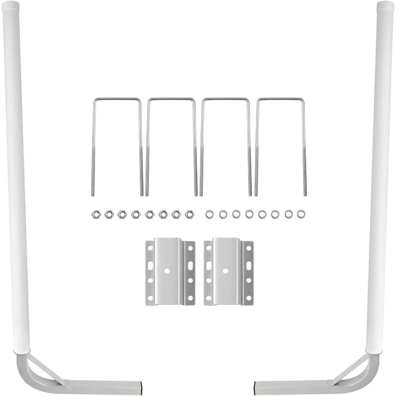 Boat Trailer Guide-ons, One Pair Aluminum Trailer Guide ons, Rust-Resistant Trailer Guides with Adjustable Width - 60", 2PCS, Steel - Silver, with PVC Posts