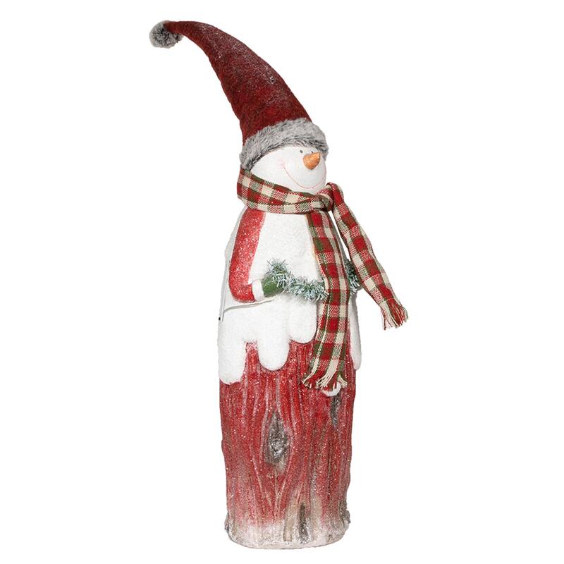 Alpine Corporation Country Holiday Statue Decoration with LED Lights