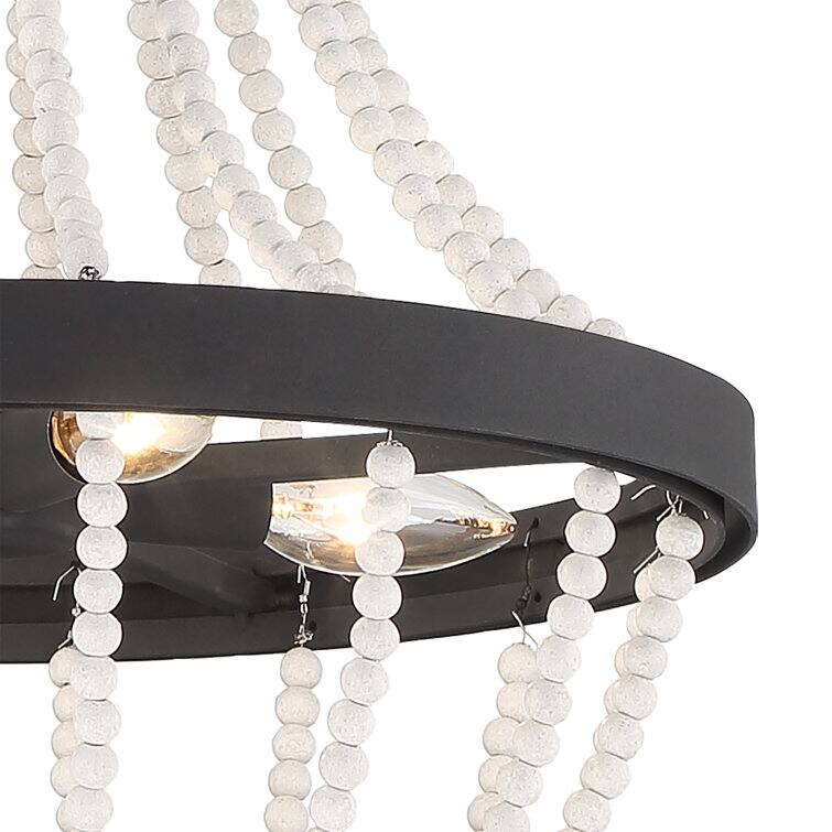 Acroma 4 - Light Candle Style Chandelier With Beaded Accents-UL Certified