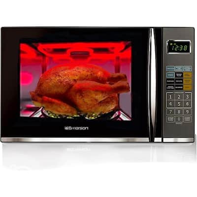 1.2 CU. FT. 1100W Griller Microwave Oven with Touch Control, Stainless Steel