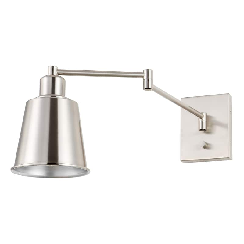 Cary 5.75" Iron Contemporary Swing Arm LED Wall Sconce, Oil Rubbed Bronze by JONATHAN Y - One