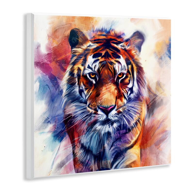 Stupell Fierce Vibrant Tiger Wall Plaque Art Design By Kim Allen