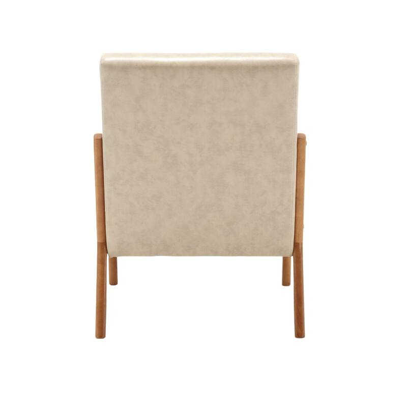 Khaki Modern 23.2" Accent Chair with Pillow