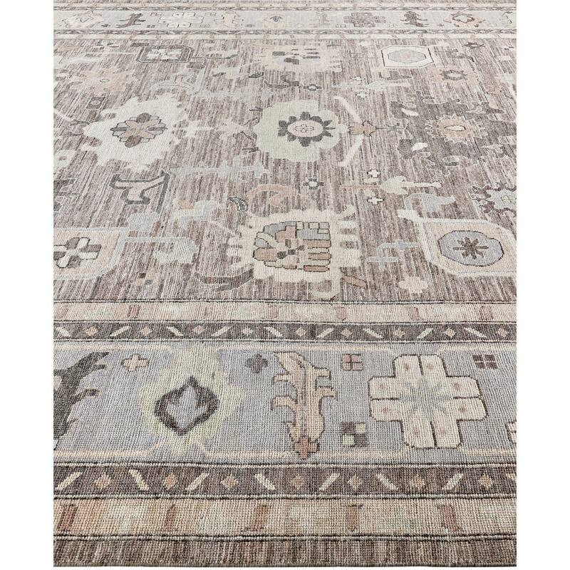 Oushak One-of-a-Kind Hand-Knotted Area Rug - Brown - 10' 2" x 13' 8"