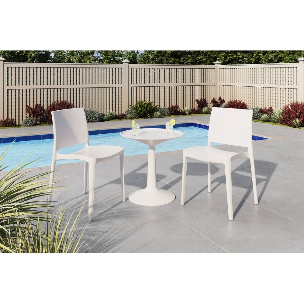 Sprout Table and Milan Chairs 3-Piece Outdoor Lounge Set