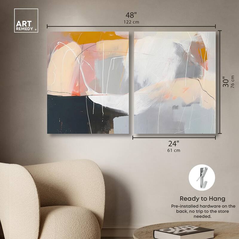 California in Haze Canvas Set of 2 by Art Remedy, Gallery Wrapped