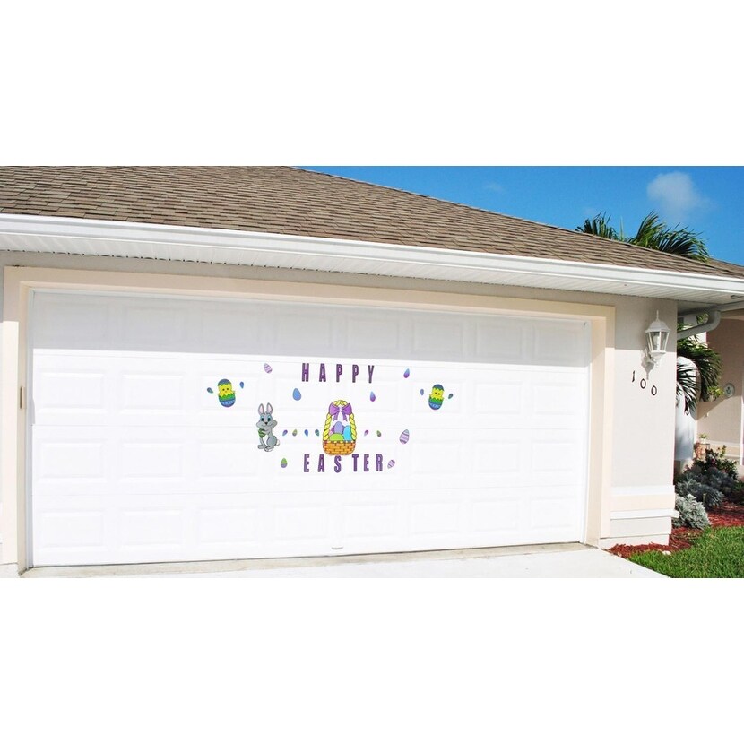 Shop Happy Easter With Bunny Basket And Eggs Magnetic Door