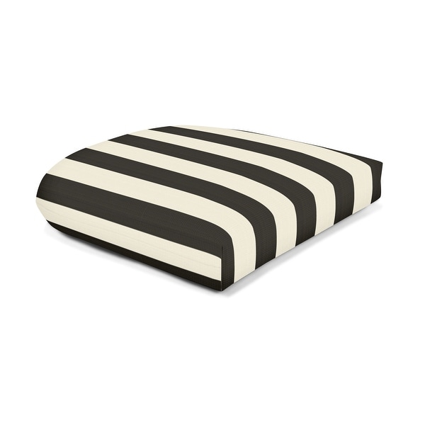 Cotton Striped Chair Pad Black/Natural - Threshold™: Indoor